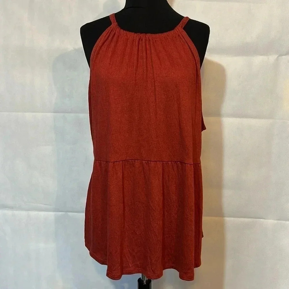 nwt MAURICES 1X babydoll tank top Tie back